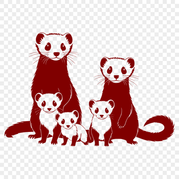 An SVG graphic representation of a ferret silhouette.