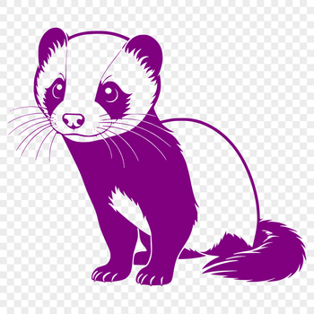 An SVG graphic representing a pet ferret in silhouette form.