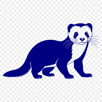 A vector illustration of a Ferret in a neutral background.