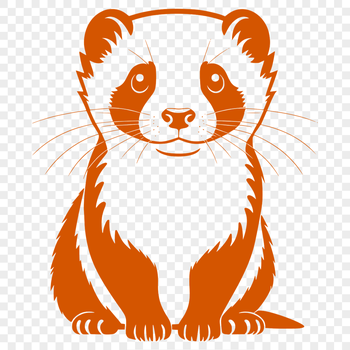 Ferret animal icon in vector format, suitable for commercial use with a free download option.