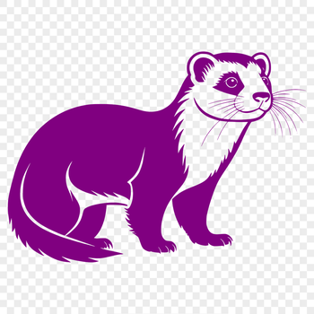 Ferret animal icon, suitable for commercial or personal use as a vector graphic.