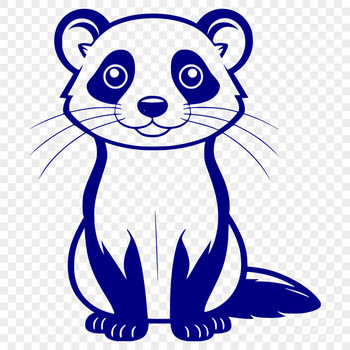 Ferret animal pet illustration vector graphic silhouette
