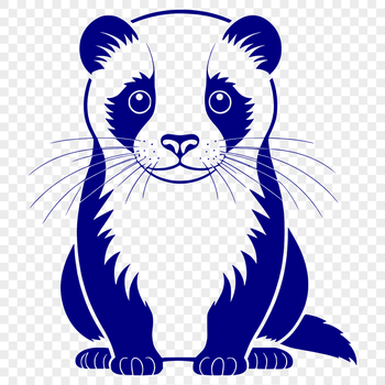 An SVG design featuring a stylized ferret silhouette with clean lines.