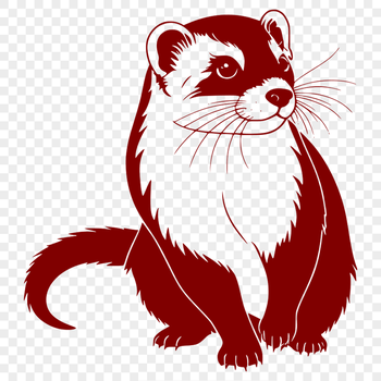 Vector graphic of a ferret suitable for commercial and personal use.