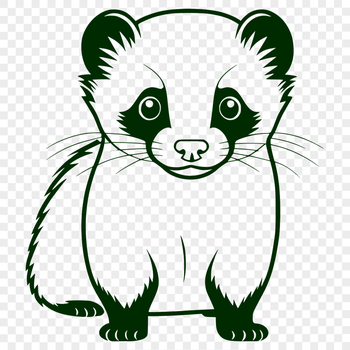 An SVG design featuring a ferret as a silhouette icon.
