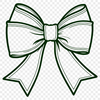 A colorful ribbon-shaped bow with a decorative center knot, suitable for crafting and design projects.