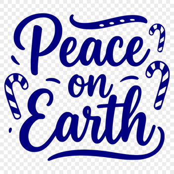 Festive Holiday Quote SVG File Christmas inspirational quote with peaceful message and festive design suitable for SVG cutting files.