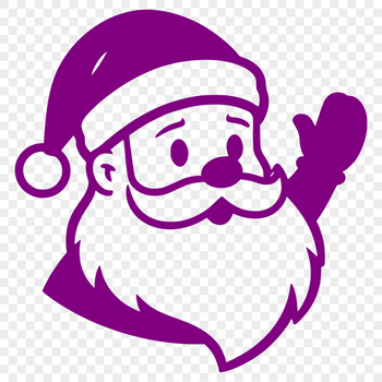 A digital illustration of Father Christmas in a traditional red suit.