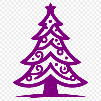 A simple, scalable SVG design of a festive holiday tree for commercial or personal use projects.