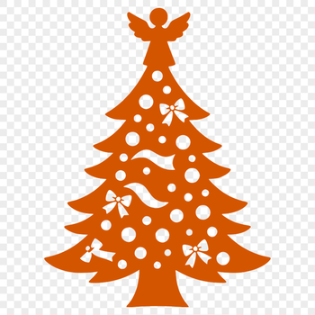 A simple vector graphic representation of a festive holiday Christmas tree design.