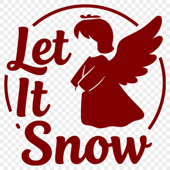 Winter quote illustration with snowflakes and festive language in a clean vector format