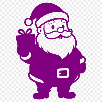 Silhouette Santa Icon An SVG icon of Father Christmas in a silhouette style, suitable for commercial or personal use.