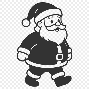 An illustration of Father Christmas in a festive red suit, suitable for commercial or personal use.