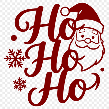 A festive Christmas quote graphic featuring the phrase 'Ho Ho Ho' in a playful font.
