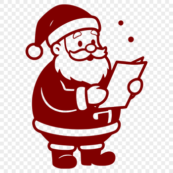 Santa Claus Silhouette Graphics Vector art silhouette of Santa Claus icon.
