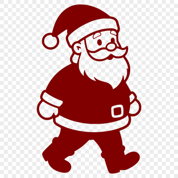 Joyful Father Christmas SVG Illustration SVG illustration of Father Christmas Claus with red suit and hat.