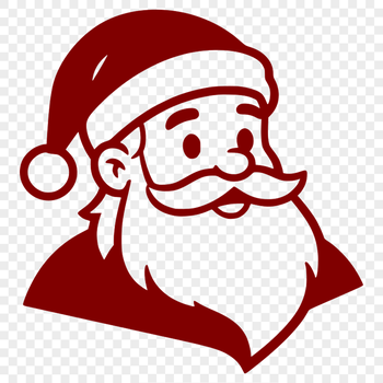 An SVG vector art representation of Santa Claus in a classic design style.