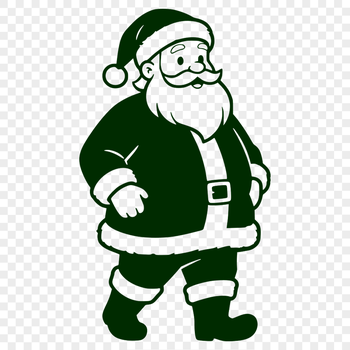 A digital illustration of Santa Claus in a festive holiday setting, suitable for commercial use.