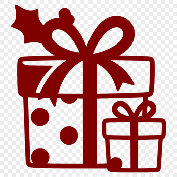 Free vector illustration of a gift box in simple outline style.