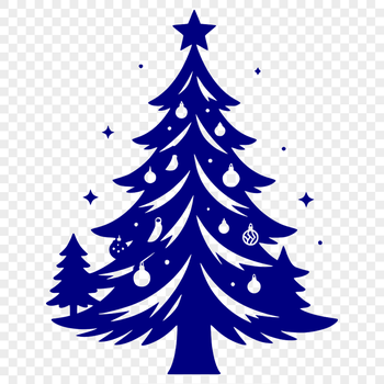 An SVG graphic representation of a festive holiday tree design.