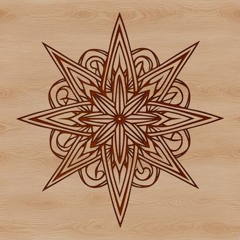 A geometric star illustration in vector format, suitable for various digital design applications.