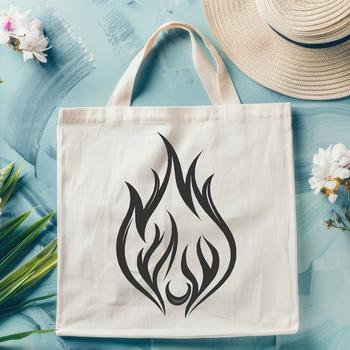Iconic SVG graphics featuring fire shapes with clean lines and edges.