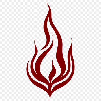 A stylized illustration of flames, suitable for vector graphic designs.