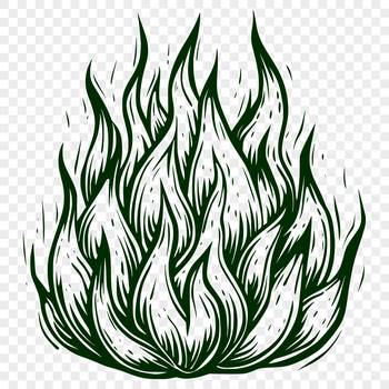 Flames designed as a scalable graphic element for digital use.