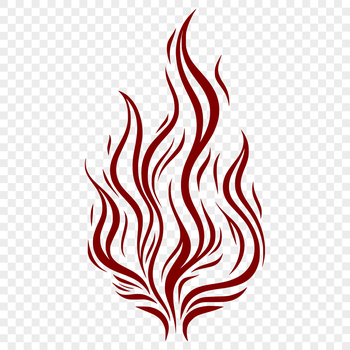 An SVG graphic design featuring bold and dynamic flame shapes.