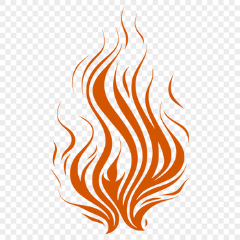 A stylized design of flickering flames, suitable for vector art and Cricut cutting machine projects.