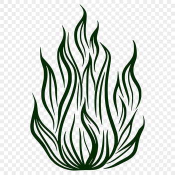 Vector graphic design featuring a realistic depiction of fire with intricate details.