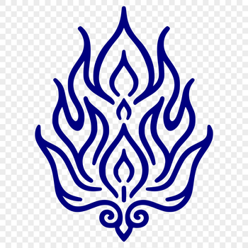 A stylized, vector graphic representation of flames.