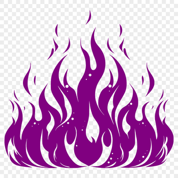 A stylized illustration of flames in a bold shape, suitable for vector art and design projects.
