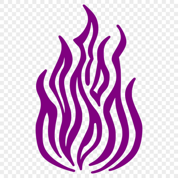 A set of flames forming a bold shape, ideal for vector art designs.