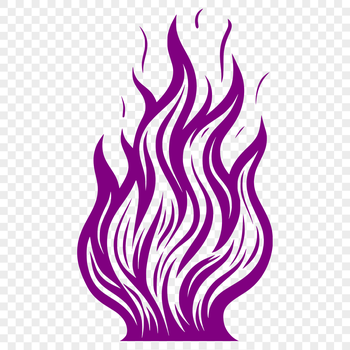 A set of flame shapes in various styles and sizes, suitable for vector art and graphic design.