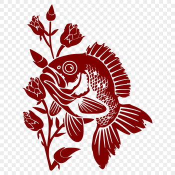 Floral Fish Artwork