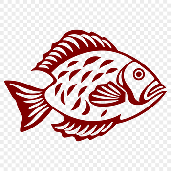 A detailed illustration of a full-body crappie fish, suitable for vector graphics and various digital applications.
