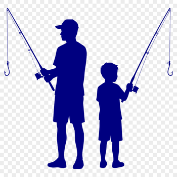 SVG fishing rod vector for Cricut projects