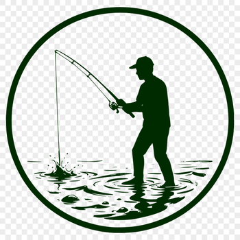 Fishing silhouette SVG for laser engrave and web design