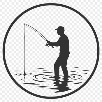 SVG fishing rod vector for DIY and web design