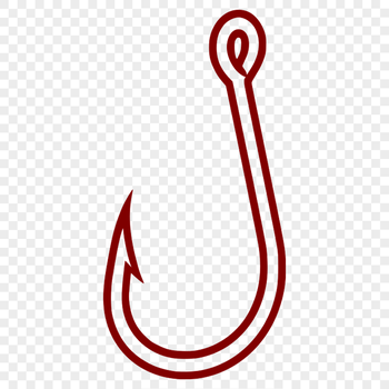 Free SVG fish hook template for commercial use