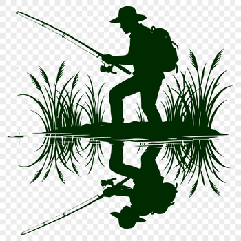 Fishing rod SVG for Cricut and laser cutting