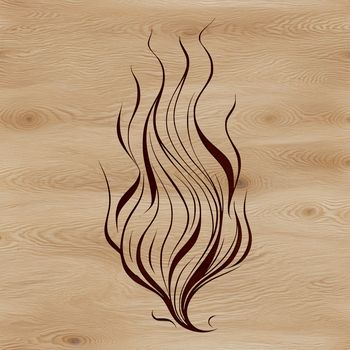 Flames graphic in vector format with a bold, symmetrical shape.