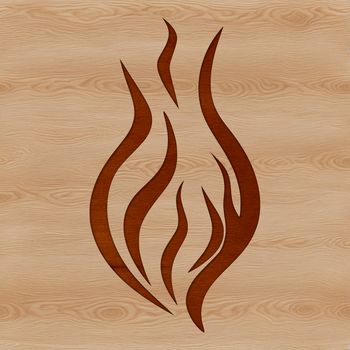 A stylized illustration of flames in vector format for digital design.