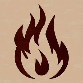 A digital illustration of a set of fiery flames in vector format, suitable for various design applications.