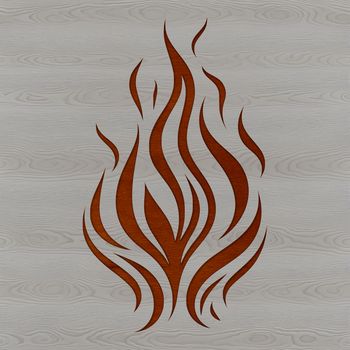 A vector illustration of flames in a circular shape, suitable for digital design.