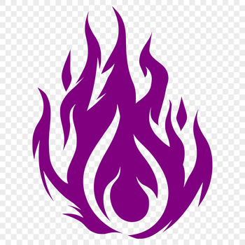 An SVG graphic representation of fire elements with dynamic lines and curves.