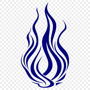 Vector design element featuring a flame shape.