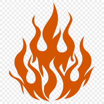 A stylized, abstract design featuring burning flames, suitable for vector art projects.