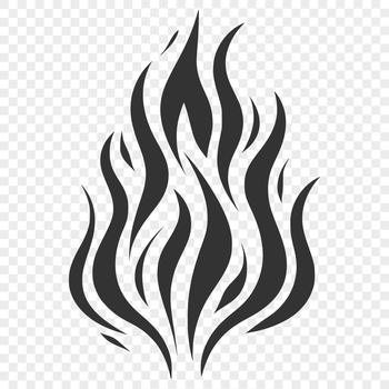 A stylized illustration of flames in various shapes and sizes, suitable for digital design and cutting machine applications.